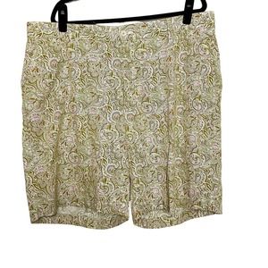 Bills Khakis Men’s Size 42 Shorts USA Cotton Paisley Green Tan Pink